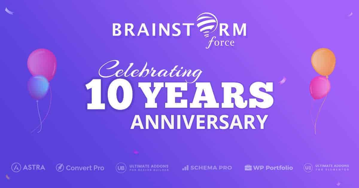 Brainstorm Force Celebrating 10 Years Anniversary Mega Sale