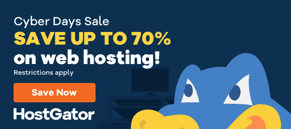Hostgator Cyber Holidays Sale